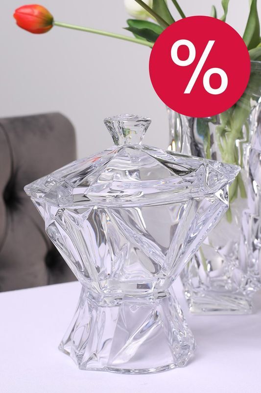 Конфетница хрустальная с крышкой Enigma Crystalite Bohemia фото 1