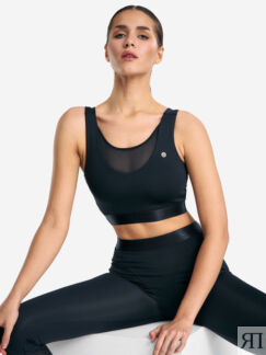 Спортивный топ бра Sensana GlamMove, Черный