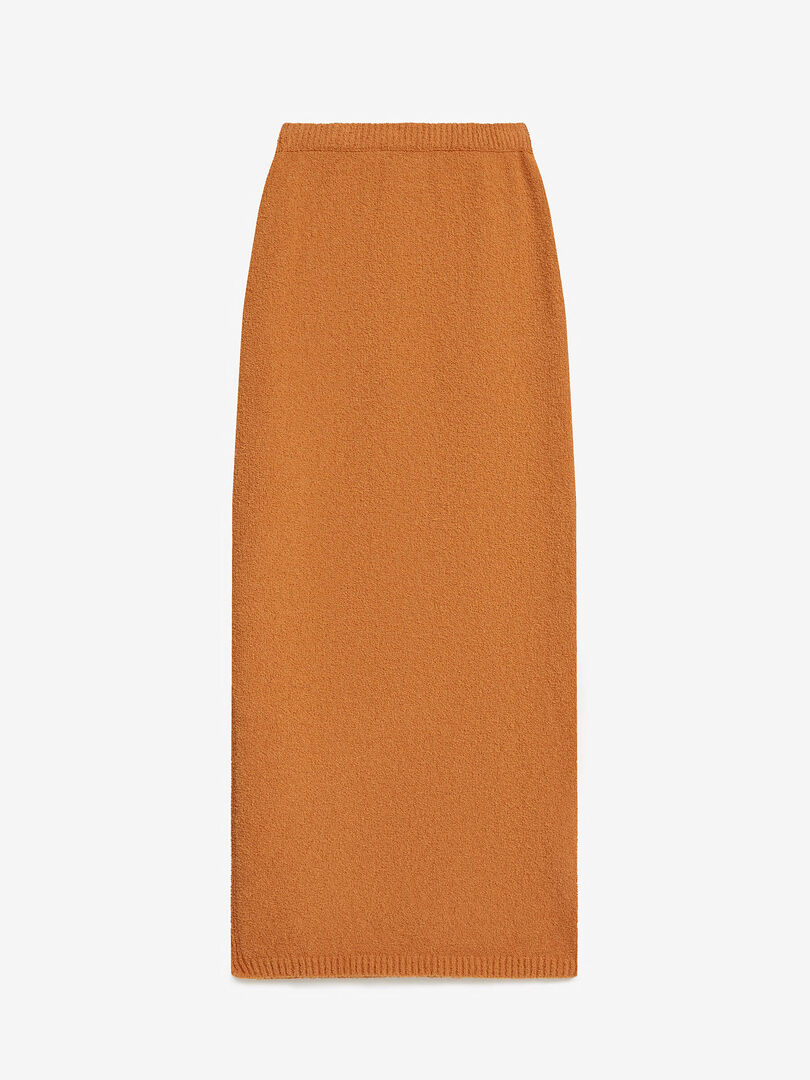 Юбка макси из хлопка букле XS, оранжевый L-7220-XS-SY71172-10009 фото 1