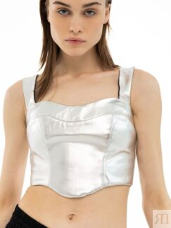 Корсетный топ Space oddity silver S