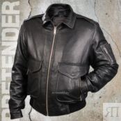 Натуральная кожаная куртка мужская (весна-осень) Черная Top Gun Pretender фото 3