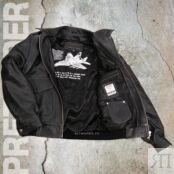Натуральная кожаная куртка мужская (весна-осень) Черная Top Gun Pretender фото 5
