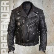 Натуральная кожаная куртка-косуха мужская Чёрная Stormbringer 2 Pretender фото 2