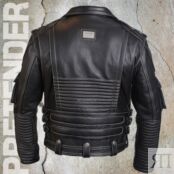 Натуральная кожаная куртка-косуха мужская Чёрная Stormbringer 2 Pretender фото 5