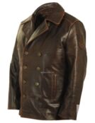 Натуральный бушлат кожаный мужской Коричневый Nimitz brown 130 фото 1