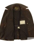 Натуральный бушлат кожаный мужской Коричневый Nimitz brown 130 фото 5
