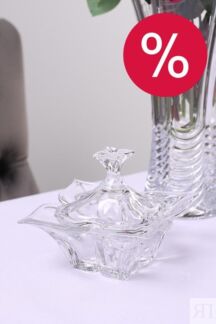Конфетница с крышкой хрустальная Florale Crystalite Bohemia