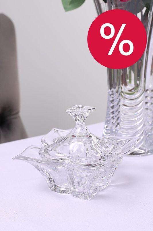Конфетница с крышкой хрустальная Florale Crystalite Bohemia фото 1
