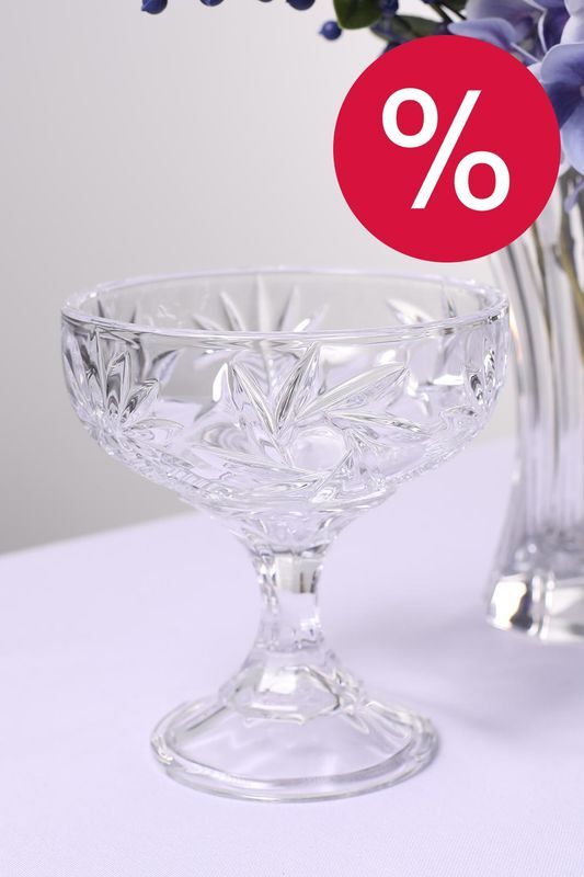 Конфетница на ножке хрустальная Pinwheel Crystalite Bohemia фото 1