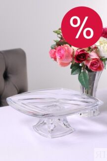 Блюдо хрустальное для фруктов на ножке Facet Crystalite Bohemia