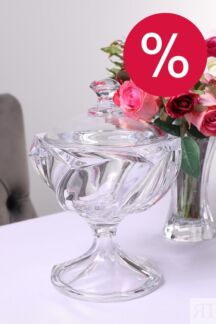 Блюдо для фруктов хрустальное на ножке Macao Crystalite Bohemia