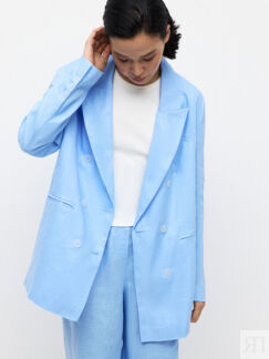 Легкий двубортный жакет airy blue