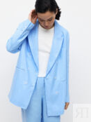 Легкий двубортный жакет airy blue фото 1
