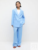 Легкий двубортный жакет airy blue фото 2