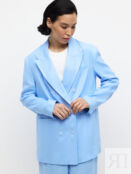 Легкий двубортный жакет airy blue фото 5