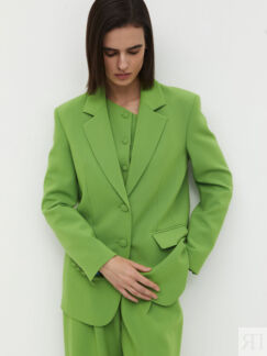 Однобортный жакет spring green