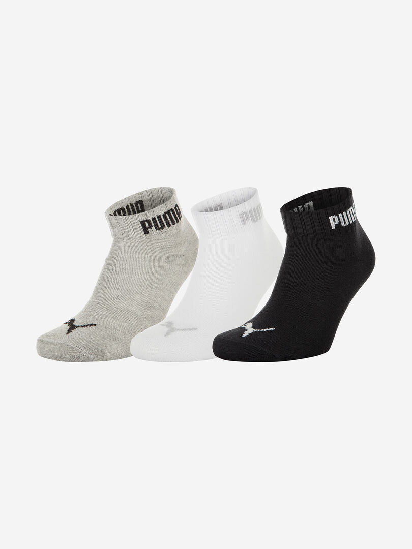 Носки PUMA Quarter-V, 3 пары, Черный 887498-P0P-04 фото 1