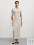 Вязаное платье поло из вискозы Zarina ZR2508022902-62 фото 3