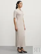 Вязаное платье поло из вискозы Zarina ZR2508022902-62 фото 4