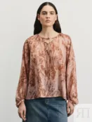 Блузка свободного кроя из тенселя Zarina ZR2508022004-236 фото 3
