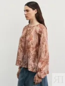 Блузка свободного кроя из тенселя Zarina ZR2508022004-236 фото 4