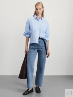 Джинсы baggy с резинкой в поясе Zarina