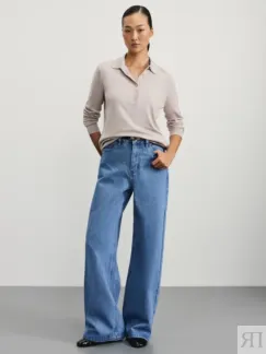 Джинсы wide leg с высокой посадкой Zarina