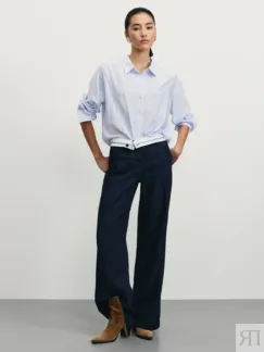 Джинсы wide leg с высокой посадкой Zarina