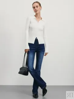 Джинсы bootcut с высокой посадкой Zarina
