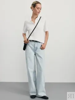 Джинсы wide leg с высокой посадкой Zarina