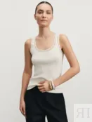 Топ с кружевной обработкой из вискозы Zarina ZR2508033308-2 фото 1