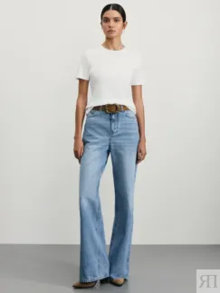Джинсы wide leg с высокой посадкой Zarina