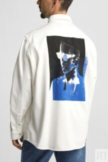 Рубашка джинсовая с принтом Karl Lagerfeld Jeans