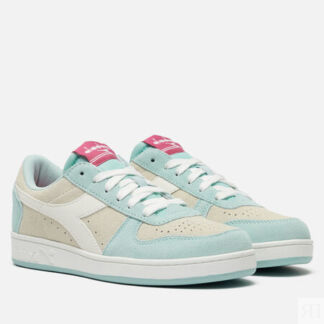 Женские кроссовки Diadora Magic Basket Low Suede, цвет голубой, размер 40.5