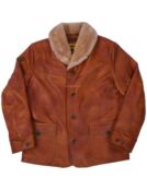 Бушлат кожаный мужской Gardner Roadster light brown фото 3