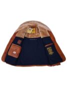 Бушлат кожаный мужской Gardner Roadster light brown фото 4