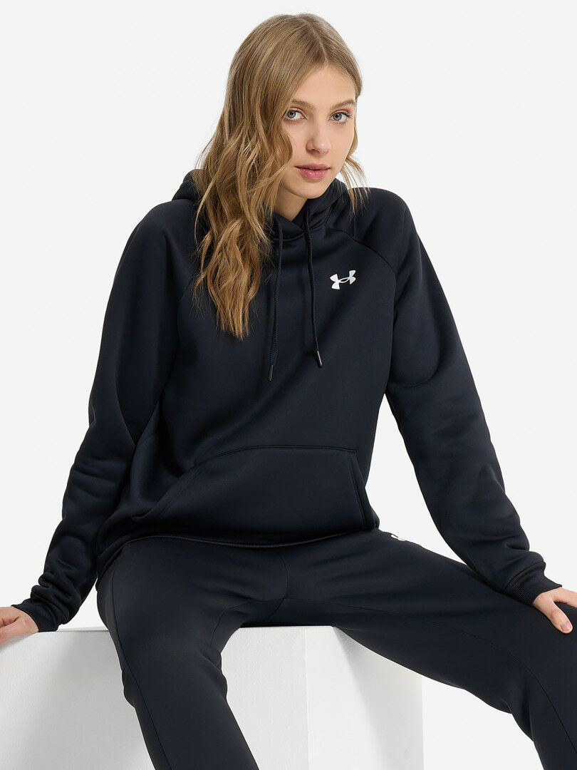 Худи женская Under Armour UA Armour Fleece, Черный 1386507U0F-001 фото 1