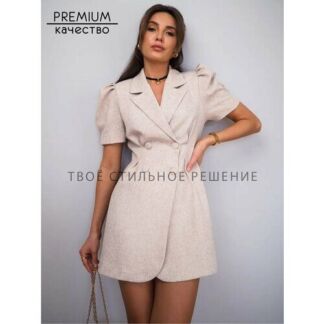 Платье Olivia Bellucci, размер 56, бежевый