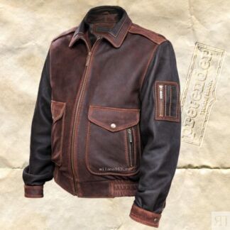 Кожаная куртка мужская Pretender TopGun Slim