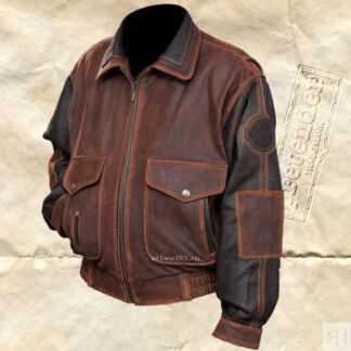 Кожаная куртка мужская TOP GUN