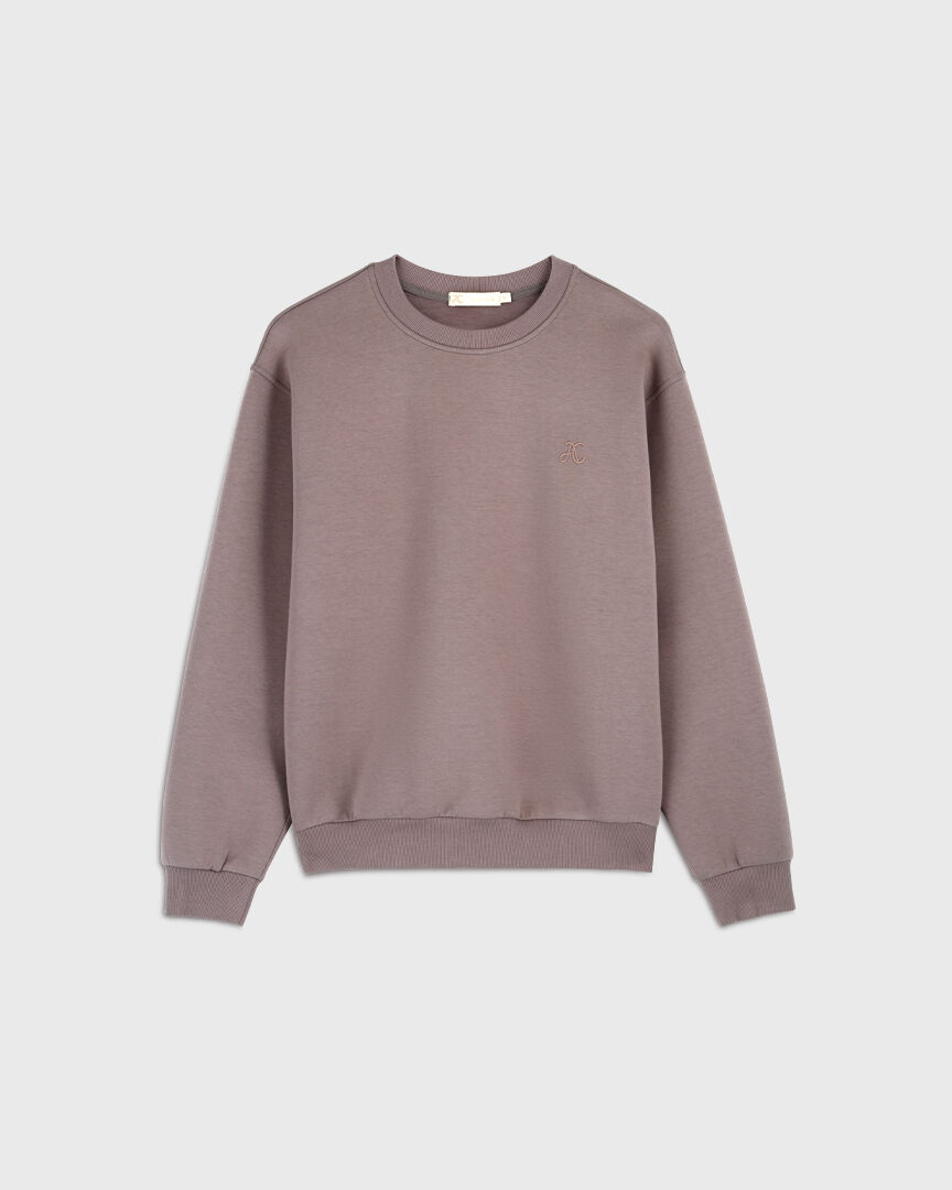 Хлопковый свитшот оверсайз Unisex, какао фото 1