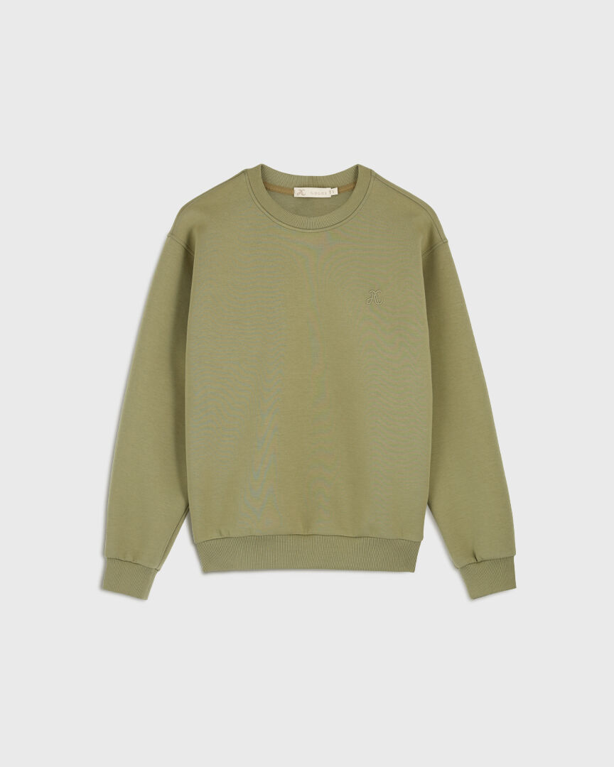 Хлопковый свитшот оверсайз Unisex, матча фото 1
