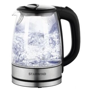 Чайник электрический Starwind SKG5210 черный/серебристый