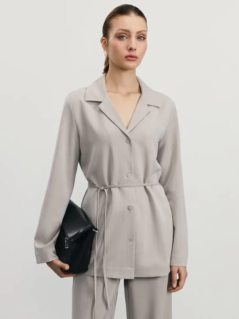 Рубашка из вискозы с поясом Zarina ZR2509012003-62 фото 1