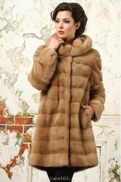 Норковая шуба поперечка MILANO модель М-25
